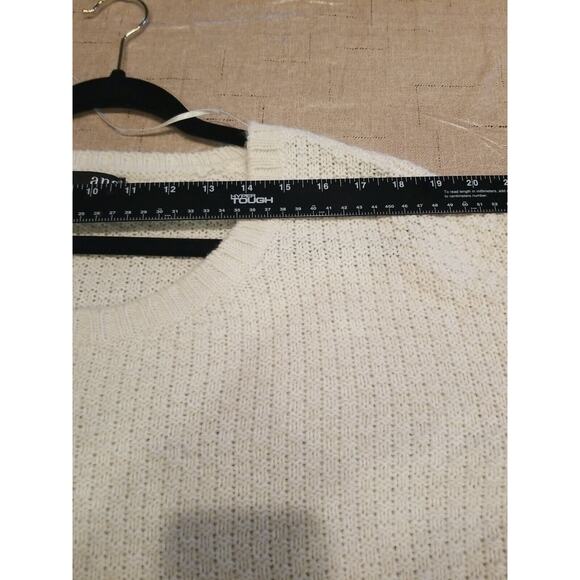 Ana Women's Ivory Textured Knit Pullover Sweater Size Large Neutral - Picture 4 of 7